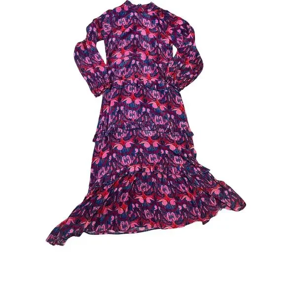 oliphant purple dress Oliphant Balloon Waisted Mini Dress In Patola Purple In Multi